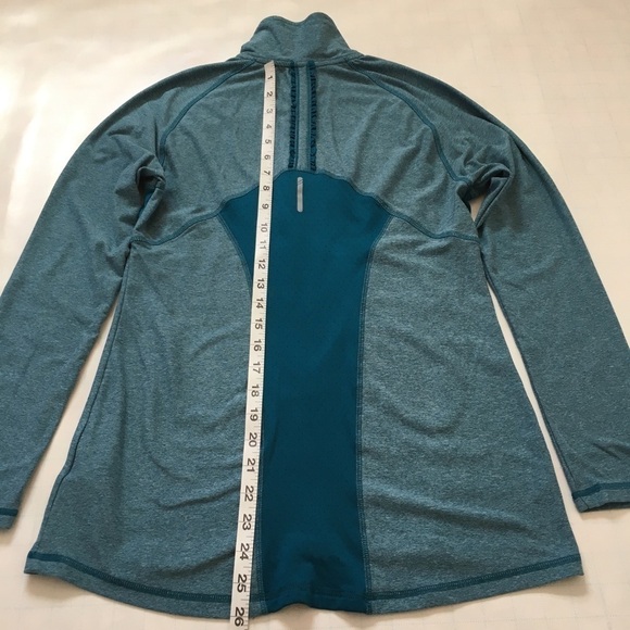 Champion Duo Dry  1/4 Zip Long Sleeve Grayish Green Blue  Activewear Top Size XS - Picture 10 of 16